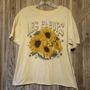 Awake Sunflower Graphic Tee in Cream